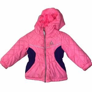 Gerry reversible pink hooded winter coat girls size 2T
